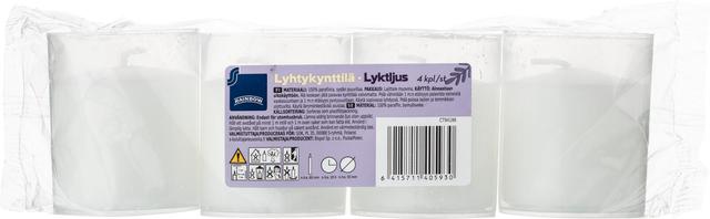 Rainbow lyhtykynttilä 4kpl valkoinen