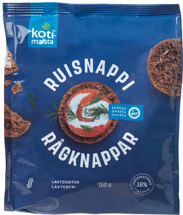 Kotimaista 150g ruisnappi natural