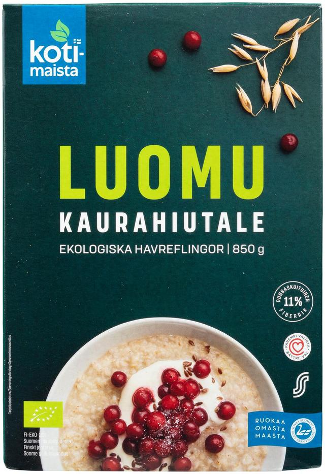 Kotimaista luomu kaurahiutale 850 g