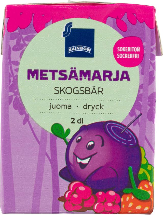 Rainbow sokeriton metsämarjajuoma 2dl