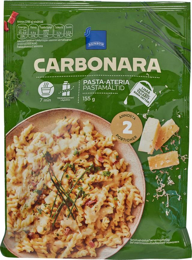 Rainbow 155g Carbonara pasta-ateria