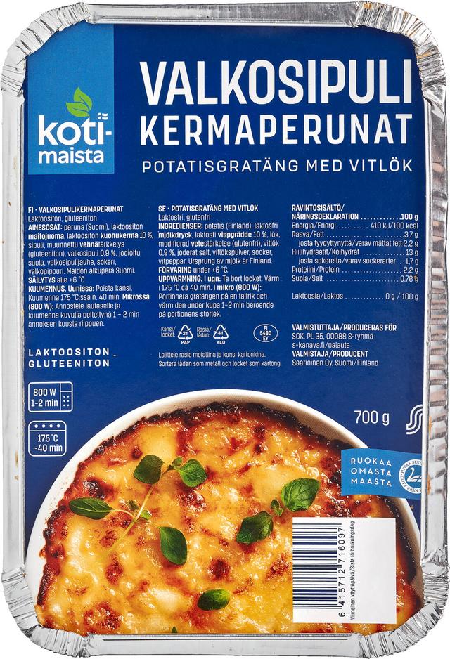 Kotimaista Valkosipulikermaperunat 700g