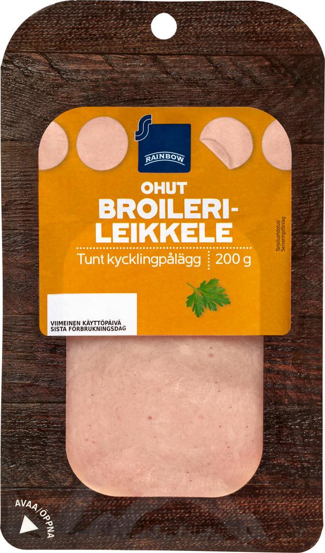 Rainbow 200g ohut broilerileikkele