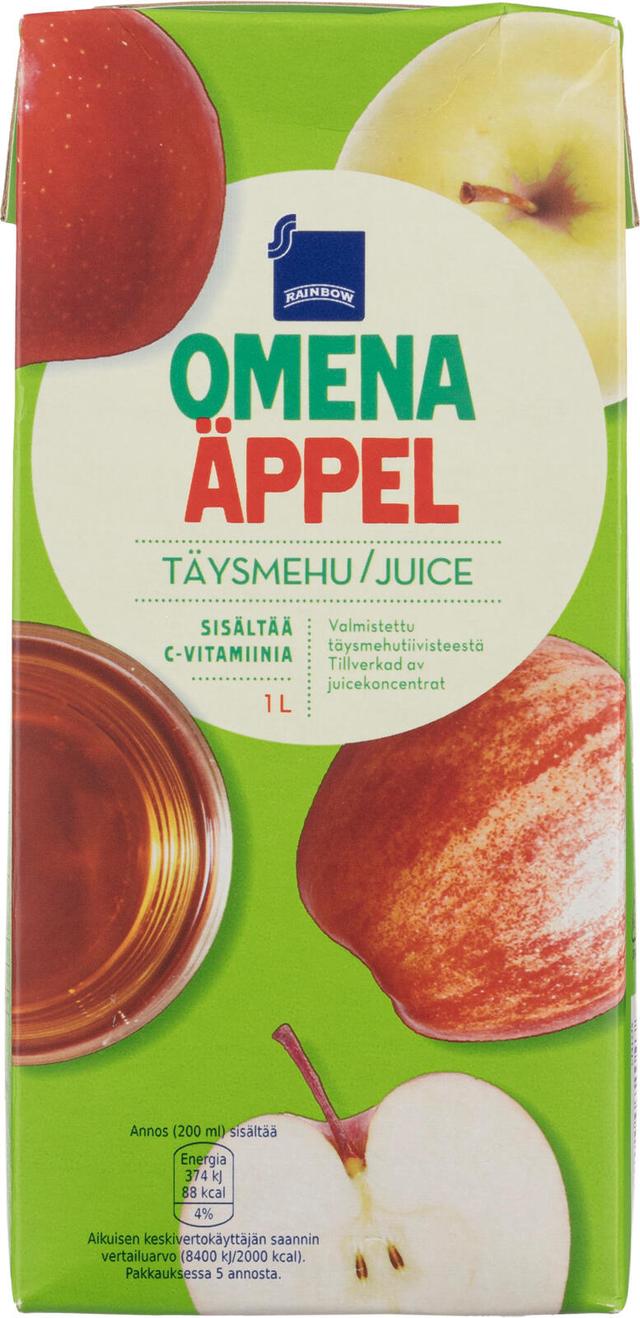 Rainbow omenatäysmehu 1l