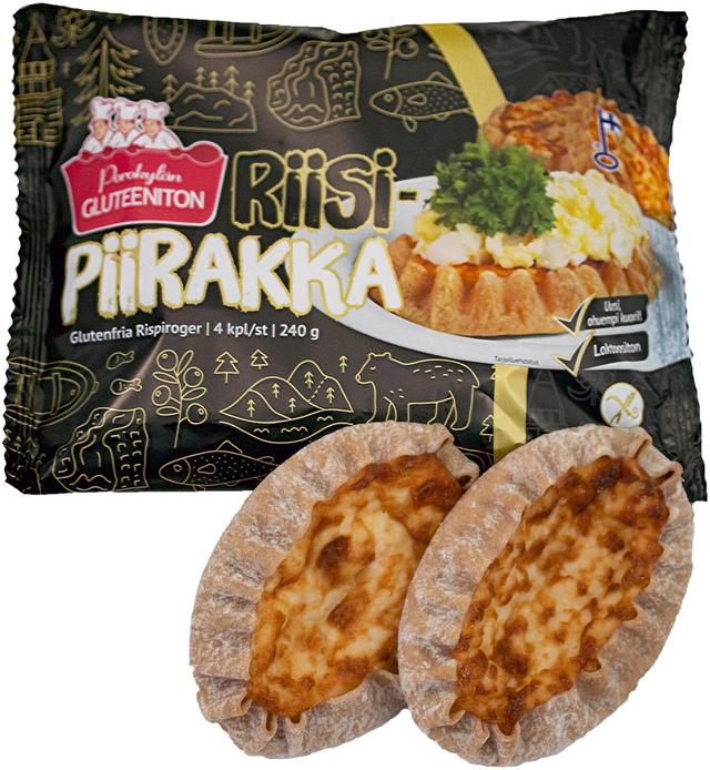 Porokylän Gluteeniton riisipiirakka 4 kpl / 240g