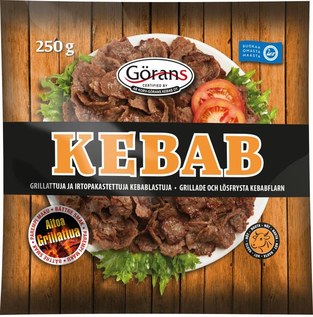 Görans Kebablastu 250g grillattu ja irtopakastettu
