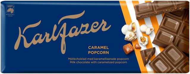 Karl Fazer Caramel Popcorn suklaalevy 200g