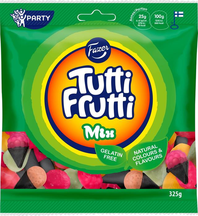 Fazer Tutti Frutti Mix Natural karkkipussi 325g