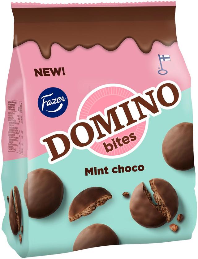 Fazer Domino Bites Mint Choco herkuttelukeksi 185g