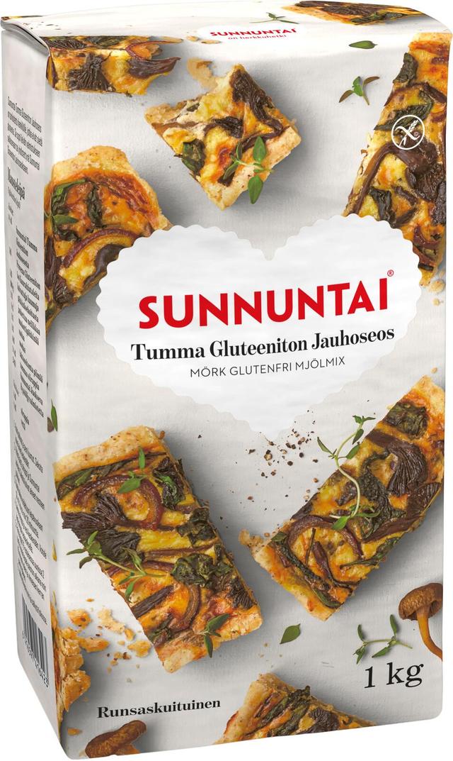 Sunnuntai 1kg tumma gluteeniton jauhoseos