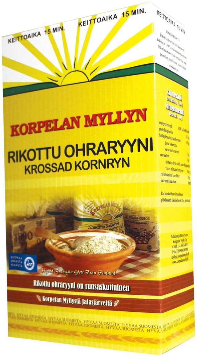 Rikottu ohraryyni 500 g Korpelan Mylly