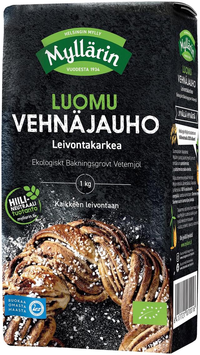 Myllärin Luomu Leivontakarkea Vehnäjauho 1 kg