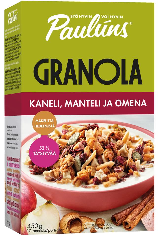 Paulúns kaneli, manteli ja omena granola muromysli 450g