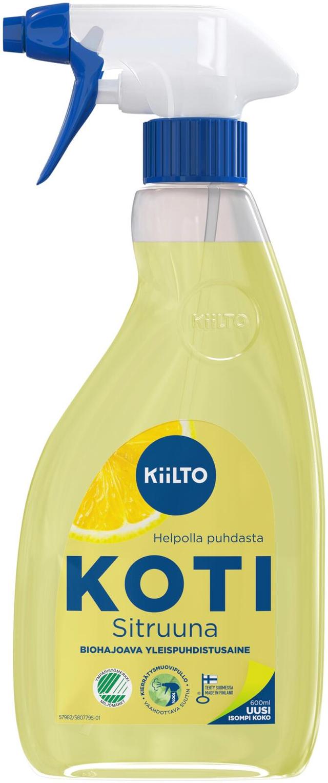 Kiilto Koti biohajoava yleispuhdistussuihke Sitruuna 600 ml