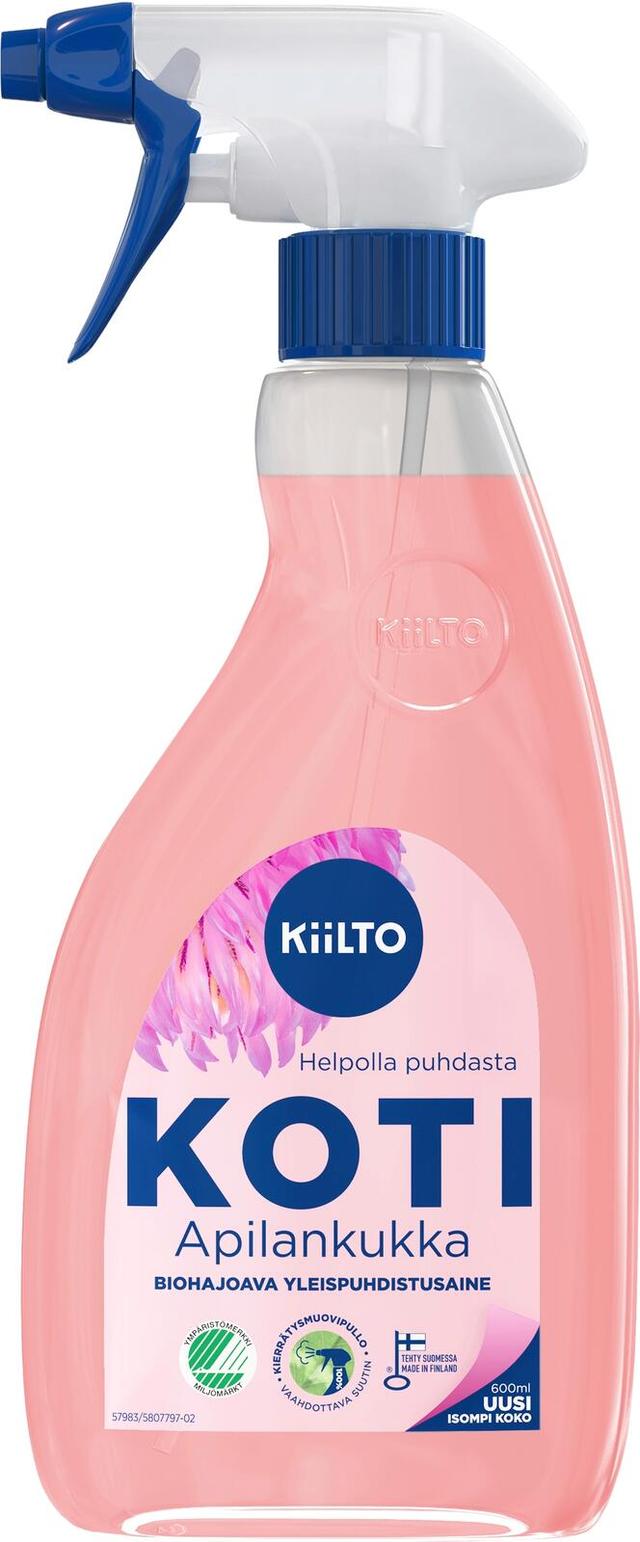 Kiilto Koti biohajoava yleispuhdistussuihke Apilankukka 600 ml