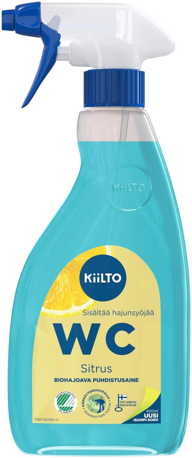 Kiilto WC biohajoava puhdistussuihke Sitrus 600 ml