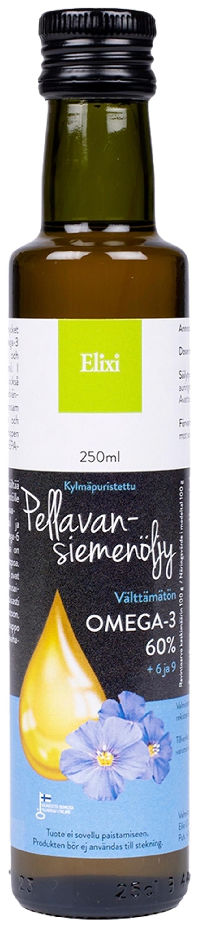 Elixi Pellavansiemenöljy 250 ml kylmäpuristettu