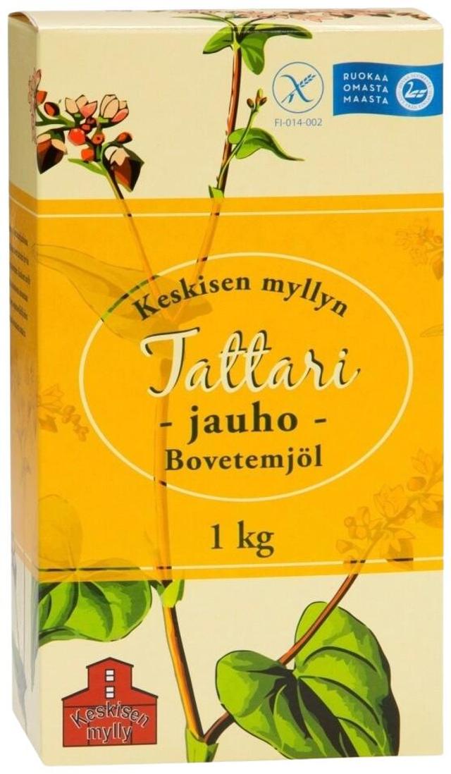 Keskisen Myllyn Kotimainen täysjyvä tattarijauho 1kg