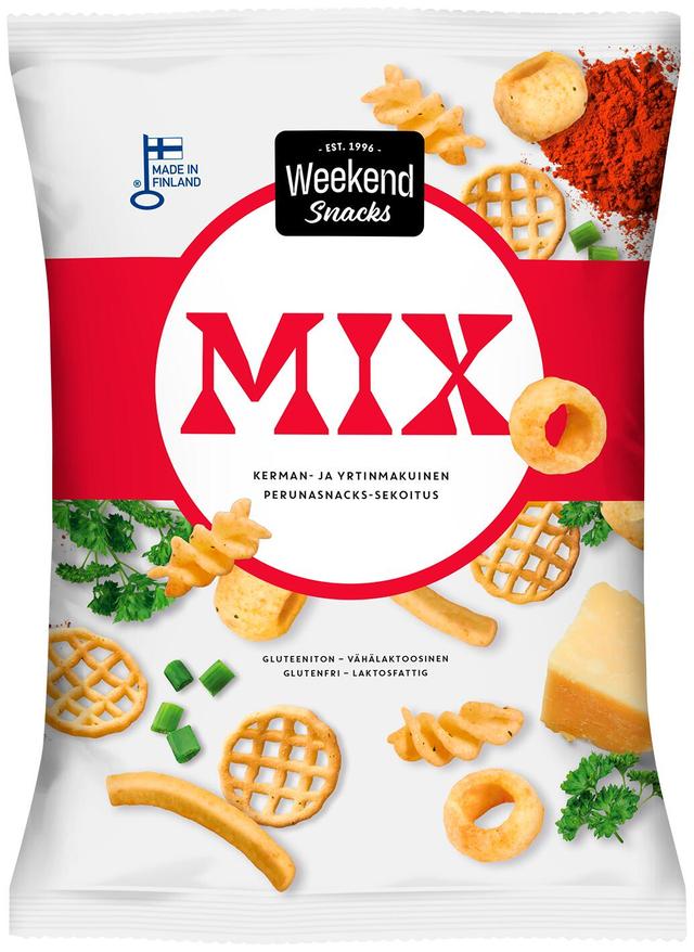 Weekend Snacks Weekend Mix Maustettu snacks-sekoitus 180g