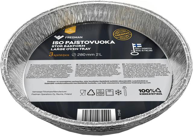 Eskimo grilli-ja paistovuoka Ø28cm 3kpl