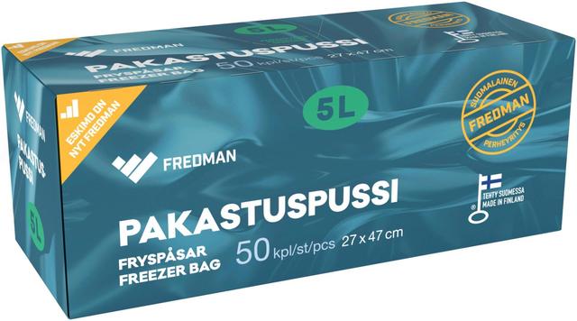 Fredman pakastuspussi 5l 50kpl