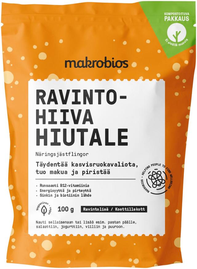 Makrobios Ravintohiivahiutale 100 grammaa