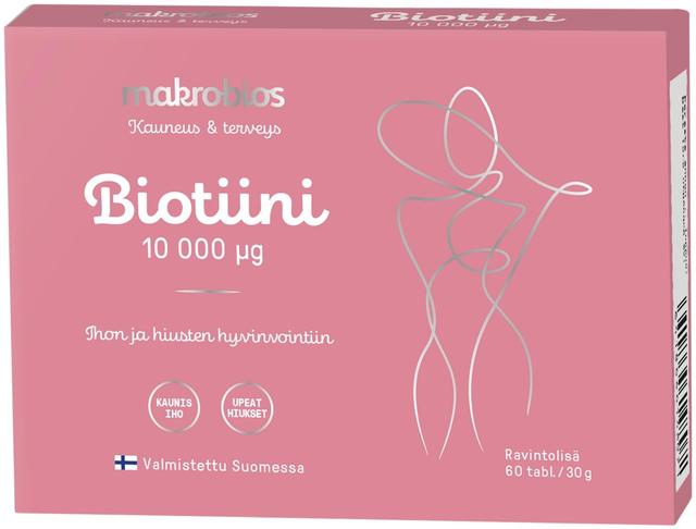 Makrobios Biotiini 10000 mcg 60 tablettia 30g