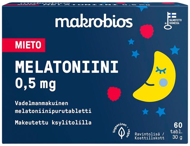 Makrobios Mieto Melatoniini 0,5mg 60 tablettia 30g