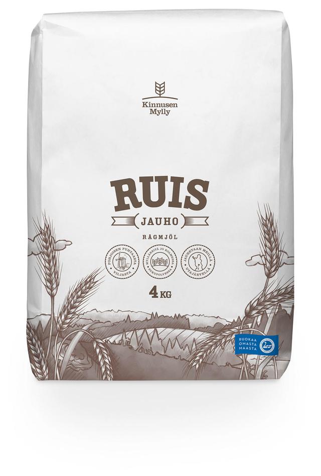 Kinnusen Mylly 4kg Ruisjauho