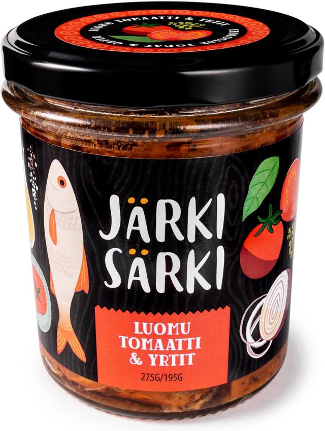 Järki Särki 275/180g luomutomaatti & yrtit