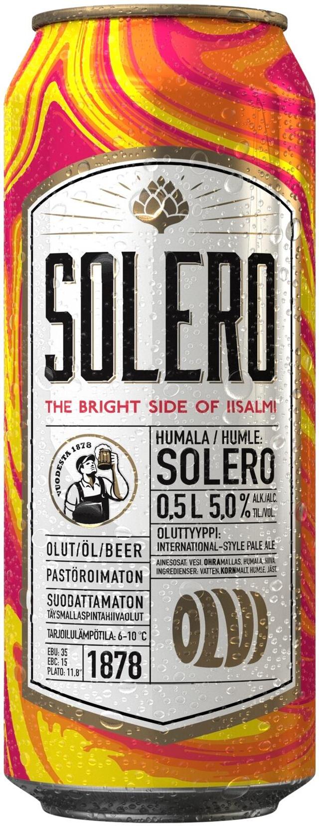 OLVI Solero Pale Ale 5,0 % 0,5 l tlk