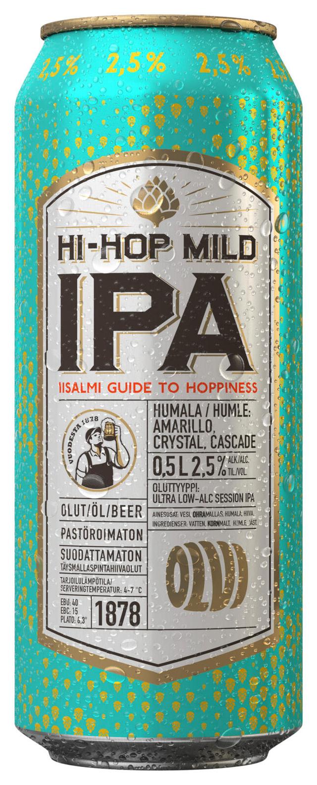 OLVI Hi-Hop Mild IPA 2,5% olut 0,5 l tlk