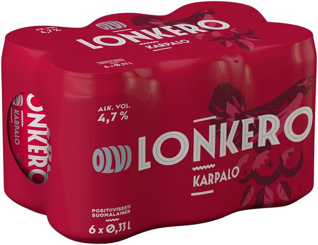 6 x OLVI Karpalolonkero 4,7% 0,33 l tlk