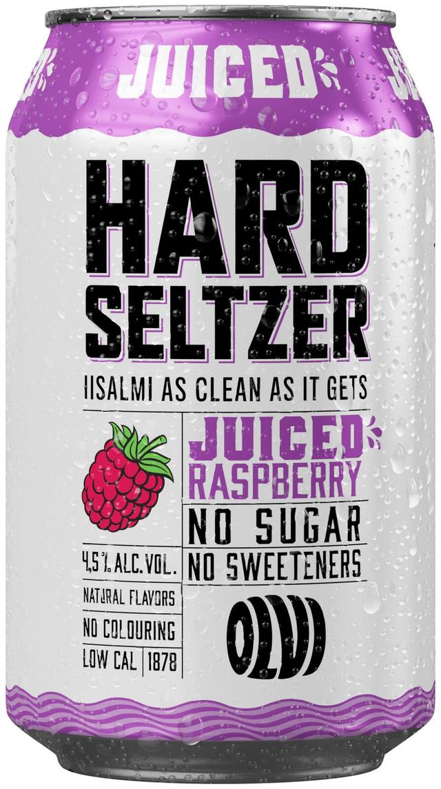 OLVI Hard Seltzer Juiced Raspberry 4,5 % 0,33 l tlk