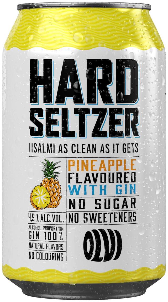 OLVI Hard Seltzer Pineapple & Gin 4,5 % 0,33 l tlk