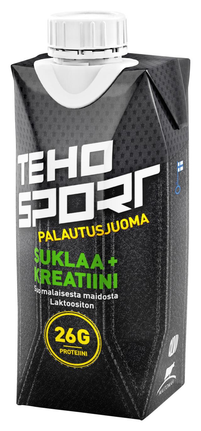 TEHO Sport palautusjuoma Suklaa + kreatiini 0,33 l