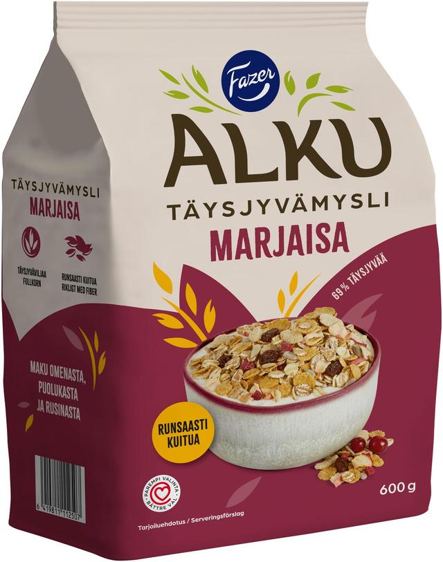 Fazer Alku Marjaisa täysjyvämysli 600 g