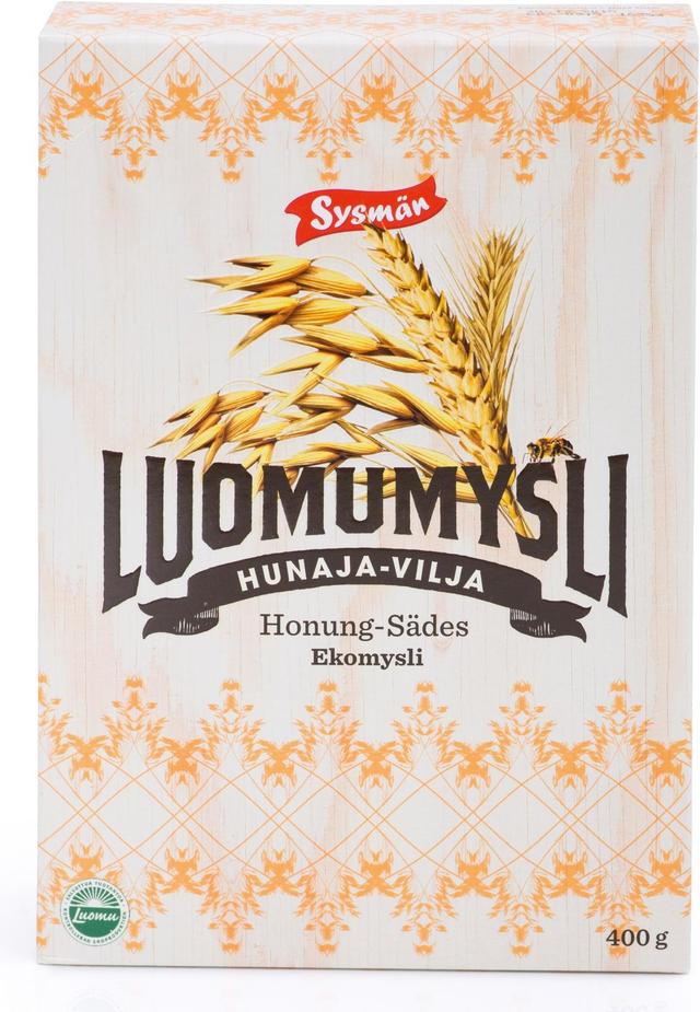 Sysmän Hunaja-Vilja Luomumysli 400g