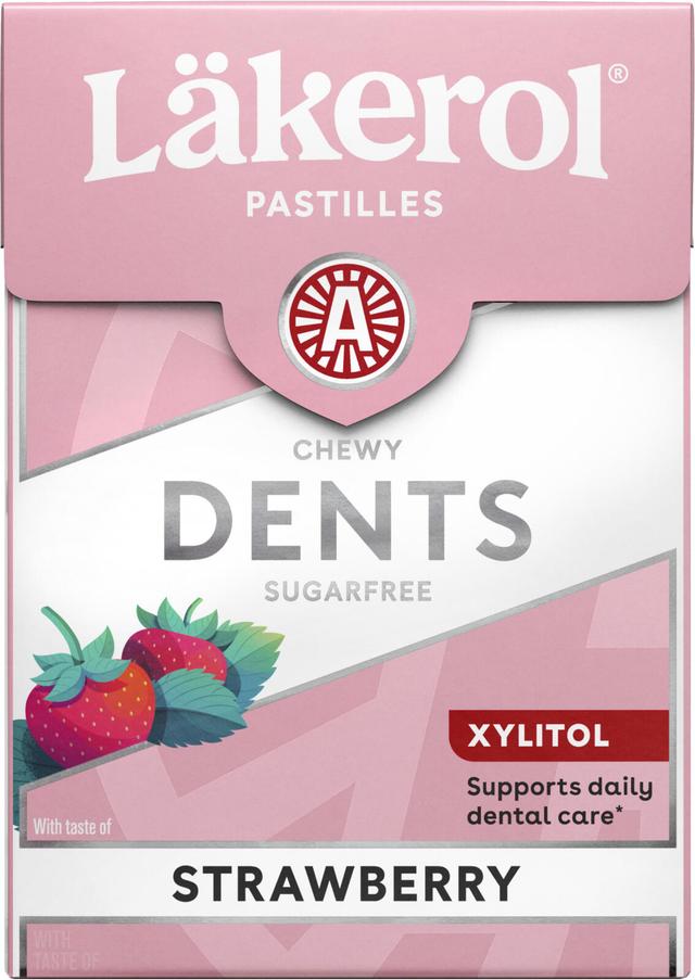 Läkerol Dents Strawberry ksylitolipastilli 85g