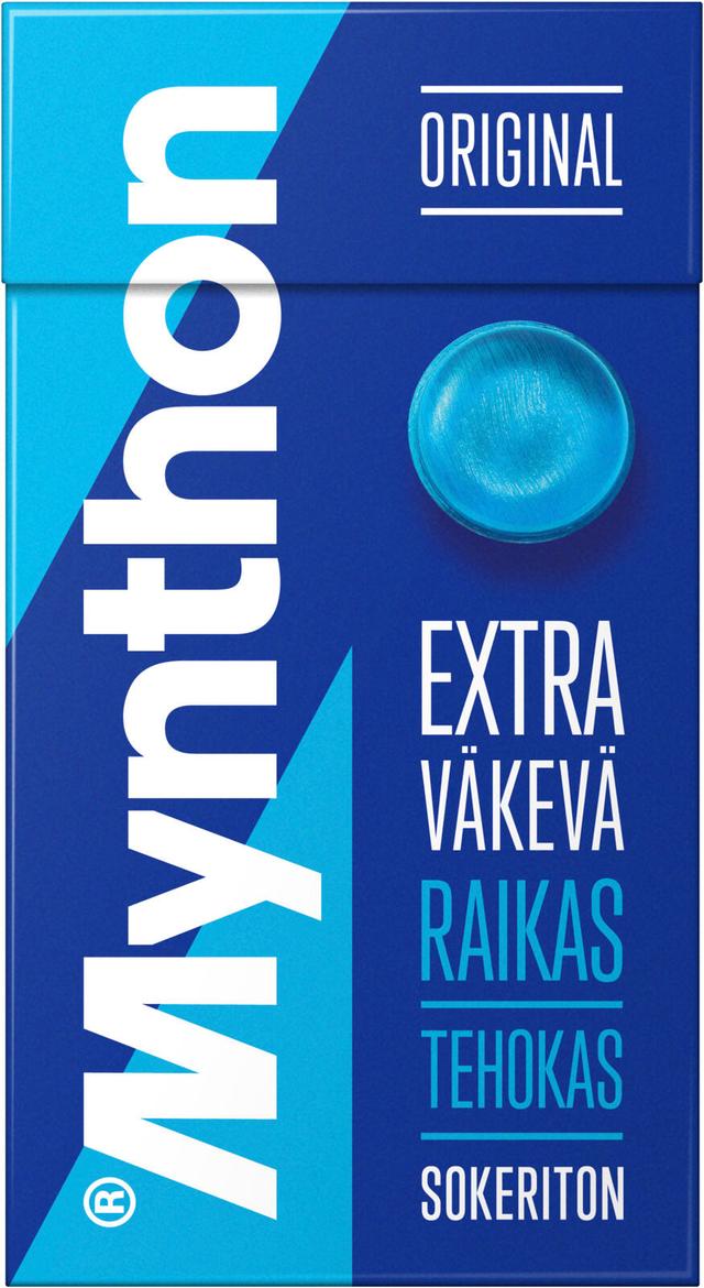 Mynthon Original Extra Väkevä sokeriton kurkkupastilli 35g