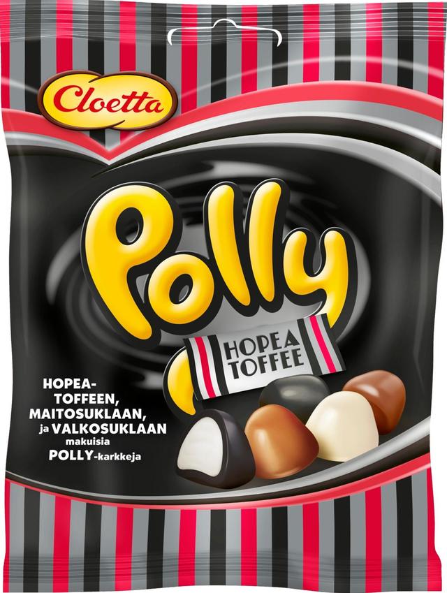 Cloetta Polly Hopeatoffee makeissekoitus 180g