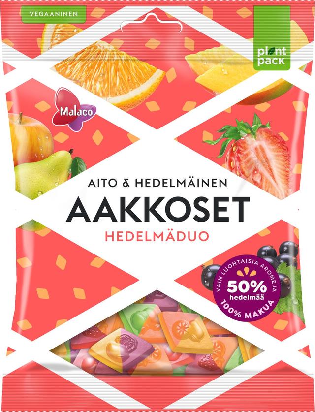 Malaco Aakkoset Aito & Hedelmäinen Hedelmäduo makeissekoitus 230g