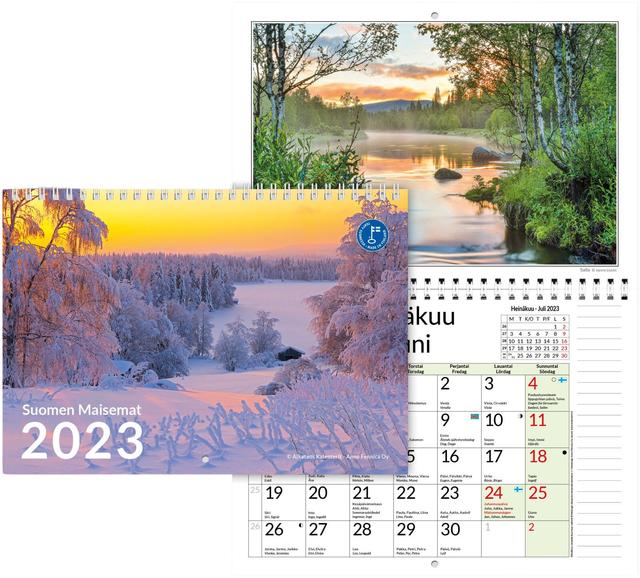 Seinäkalenteri Suomen Maisemat A3 2023