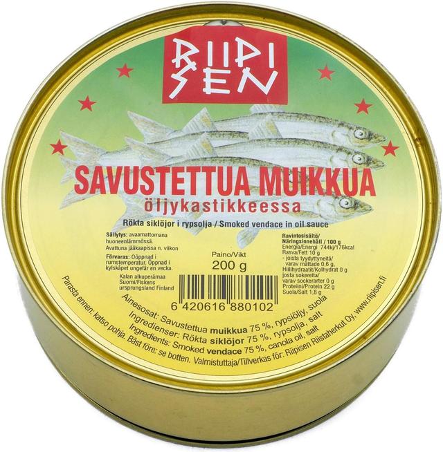 Riipisen Savustettua muikkua öljykastikkeessa 200g