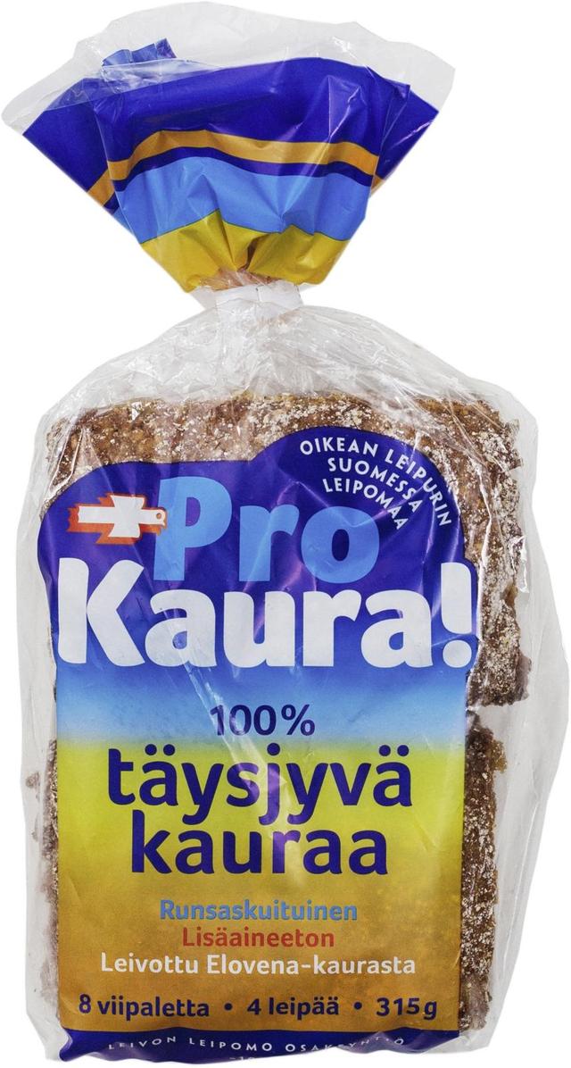 Leivon Leipomo ProKaura 4 kpl, 315g 100% täysjyväkauraleipä
