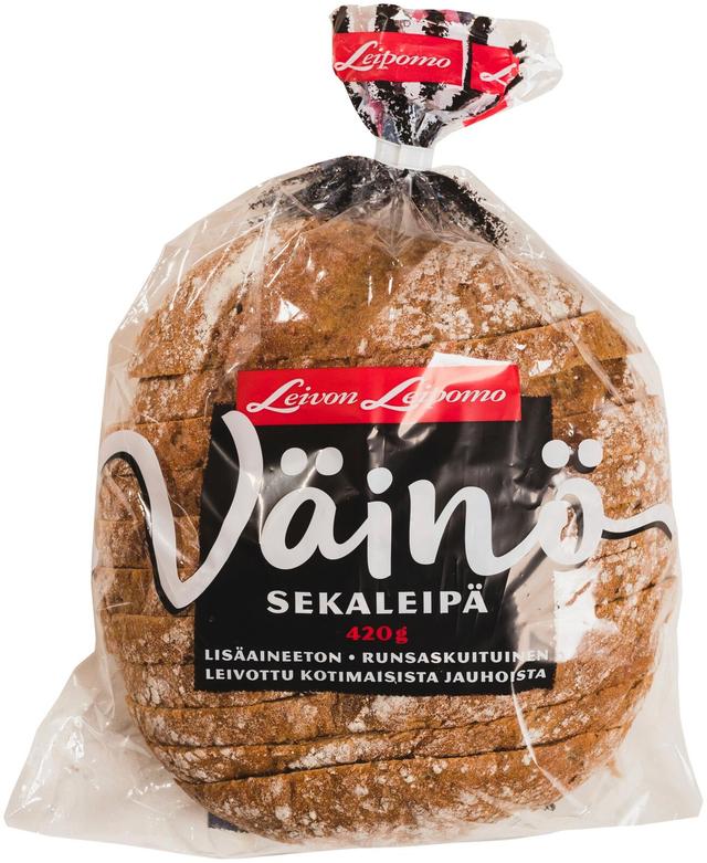 Leivon Leipomo Väinö sekaleipä 420g viipaloitu