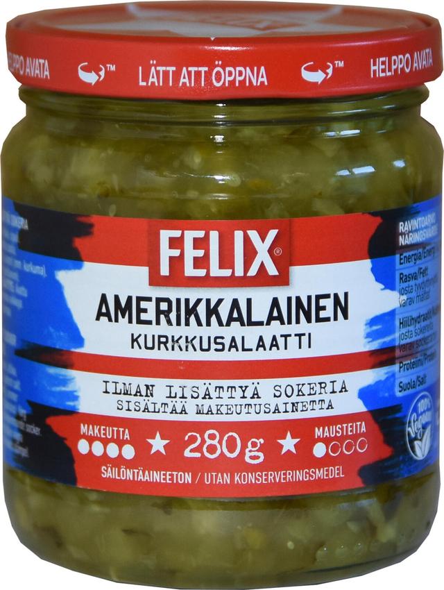 Felix Amerikkalainen ilman lisättyä sokeria kurkkusalaatti 280g