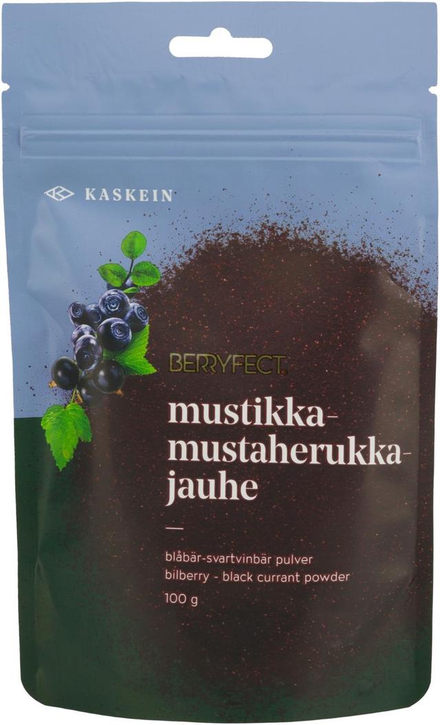 Kaskein Berryfect ilmakuivattu Mustikka-mustaherukkajauhe 100g