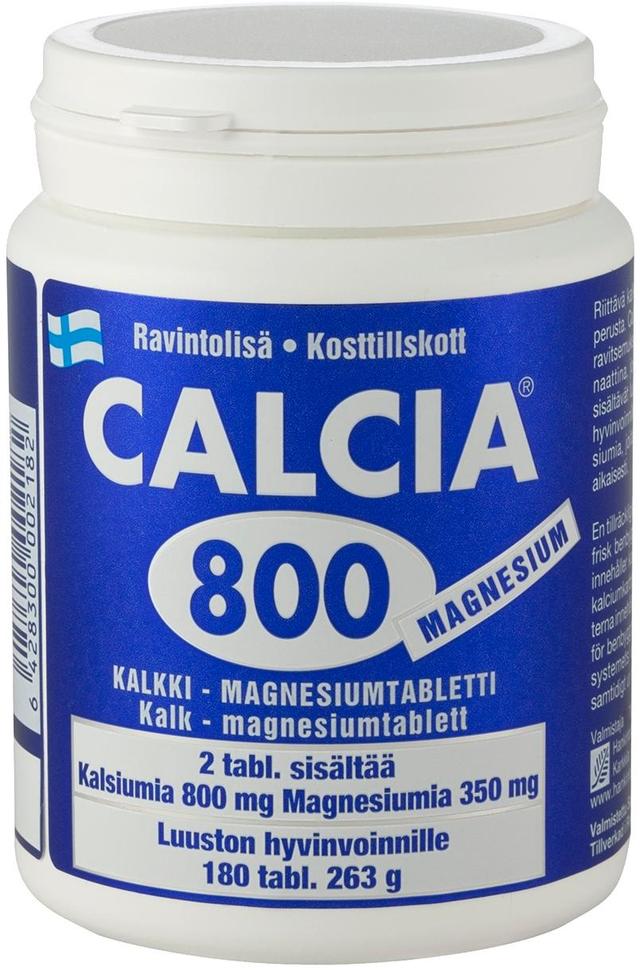Calcia 800 Magnesium kalkki-magnesiumtabletti 180 tabl