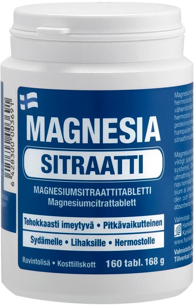 Magnesia Sitraatti magnesiumsitraattitabletti 160 tabl
